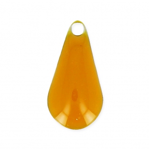 Drop pendant epoxy enameled 12 mm Mustard x10