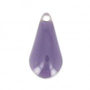 Drop pendant epoxy enameled 12 mm lilac x10