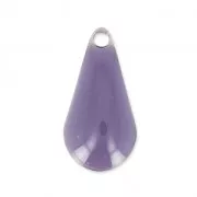 Drop pendant epoxy enameled 12 mm lilac x10