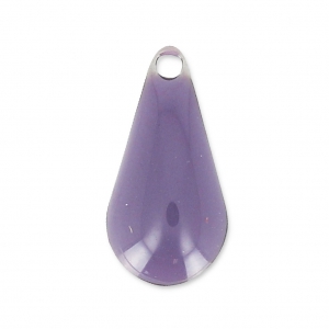 Drop pendant epoxy enameled 12 mm lilac x10