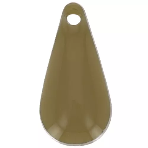 Drop pendant epoxy enameled 12 mm Kaki x10
