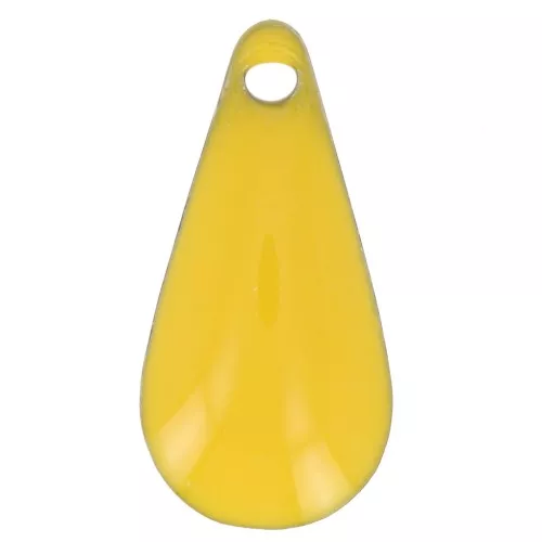 Drop pendant epoxy enameled 12 mm Yellow x10
