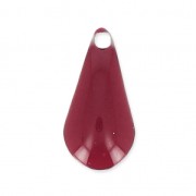 Drop pendant epoxy enameled 12 mm burgundy x10