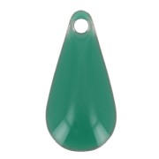 Drop pendant epoxy enameled 12 mm emerald green x10|raw }}