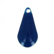 Drop pendant epoxy enameled 12 mm Night blue x10