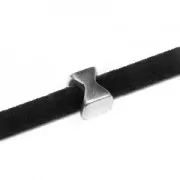 Knot Slider for 3mm lace Antique Silver Plating x1