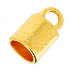 Terminator for crochet spirale oder 8.5mm cord fine Gold plated