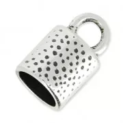 Terminator for crochet spirale oder 8.5mm cord Antique Silver Plating