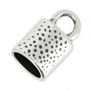 Terminator for crochet spirale oder 8.5mm cord Antique Silver Plating