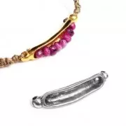 Metal spacer 2 Loops for 4 mm beads Antique Silver Plating