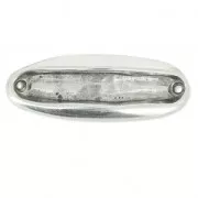 Metal spacer 2 Loops for 6 mm beads  Antique Silver Plating