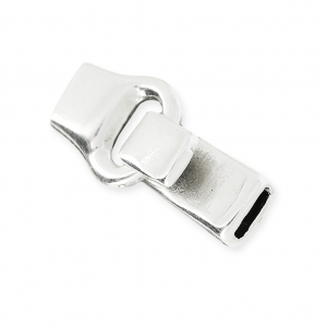 Hook and eye clasp for 5mm bands Antique Silver Plating x1