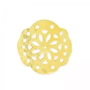 Hammered Spacer 5 rows mandalas 19mm Satin fine gold plated x1