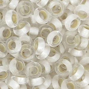 Toho seed beads Demi Round 8/0 TO8RDR0021F - PF Crystal Silver Lined Fr x5g