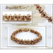 Glass beads Super-Khéops® par Puca® 6 mm Golden Mat x10g