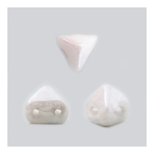 Glass beads Super-Khéops® par Puca® 6 mm Chalkwhite Ceramic Look x10g