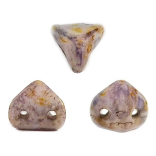 Glass beads Super-Khéops® par Puca® 6mm Op Mix Rose/Gold Cera Look x10g