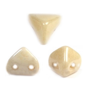 Glass beads Super-Khéops® par Puca® 6 mm Opaque Beige Ceramic Look x10g