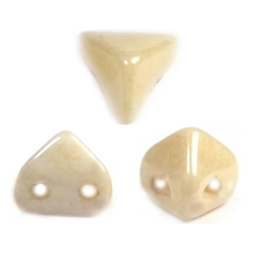Glass beads Super-Khéops® par Puca® 6 mm Opaque Beige Ceramic Look x10g
