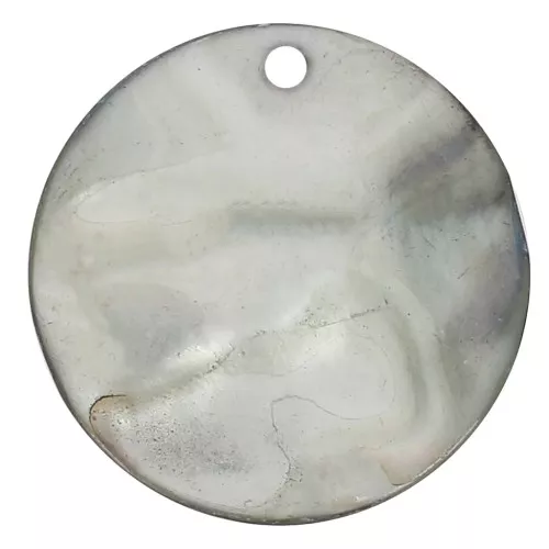 Mother-of-Pearl round sequin 30mm Grey x1