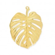 metall pendant philodendron leaf 50 mm gold x1
