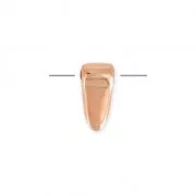 Metal pendant flat drop spike shaped 10x4.7 mm Rose gold tone x1