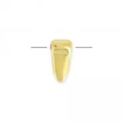 Metal pendant flat drop spike shaped 10x4.7 mm fine Gold plated x1