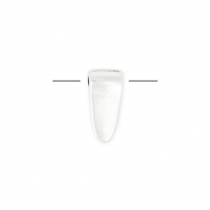 Metal pendant flat drop spike shaped 10x4.7 mm Fine Antique silver plating x1