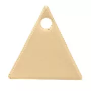 Metal triangle flat medals 9 mm gold tone  x8