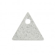 Metal triangle raw medals 8 mm rhodium tone x8