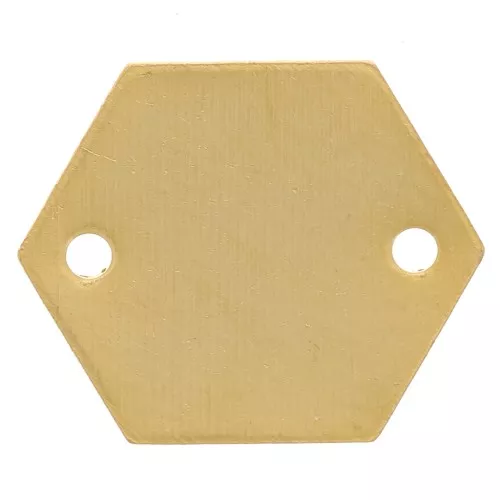 Smooth Metall spacer hexagone 2 holes 11.5 mm - Gold tone x8