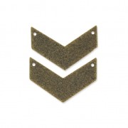 Raw herringbone spacer 2 holes  29 mm bronze tone x2|raw }}