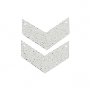 Raw herringbone spacer 2 holes 29 mm old silver tone x2