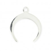 Sterling Silver 925 charm half moon or horn shape 16.5mm x1
