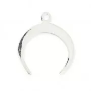 Sterling Silver 925 charm half moon or horn shape 16.5mm x1
