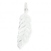 Sterling Silver 925 charm leaf shape 25 mm x1|raw }}