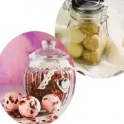 Dried mallow flowers for soap x3g