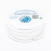 Fil de jade / Fil nylon tressé européen Griffin 1.5 mm White x20m
