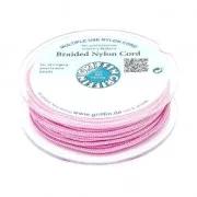 Fil de jade / Fil nylon tressé européen Griffin 1.5 mm Dark Pink x20m
