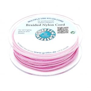 1.5mm Griffin European Braided Nylon Thread - Dark Pink x20m