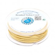 1.5mm Griffin European Braided Nylon Thread - Amber x20m