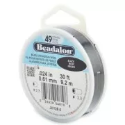 Nylon coated beading wire 49 strands 0.61mm Black x9,2 m