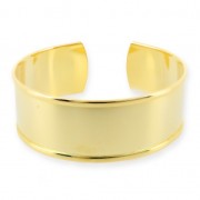 Brass bracelet base with curved edge 21x160mm fine gold plated x1|raw }}
