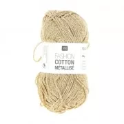 Wool Fashion metallized cotton Rico Design White Gold 002 x 50g