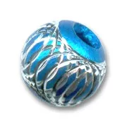 Aluminium Round bead 10mm Turquoise x5