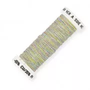 Metalized thread for Luneville embroidery Sextant braided 4 Arlequin (037) x10m