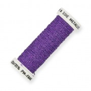 Metalized thread for Luneville embroidery Sextant braided 4 Violet (012) x10m|raw }}