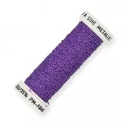 Metalized thread for Luneville embroidery Sextant braided 4 Violet (012) x10m