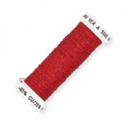 Metalized thread for Luneville embroidery Sextant braided 4 Red (003) x10m|raw }}