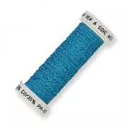Metalized thread for Luneville embroidery Sextant braided 4 Bleu Azur (006) x10m
